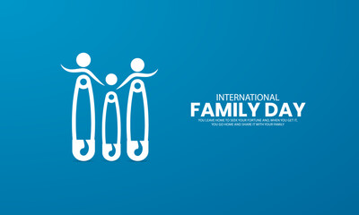 Global Family Day. World Family Day design for social meadi cretive post. 3D Illustration