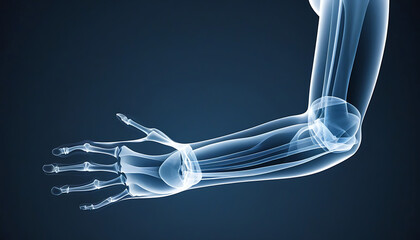 Obraz na płótnie Canvas x-ray of a human hand. Ai