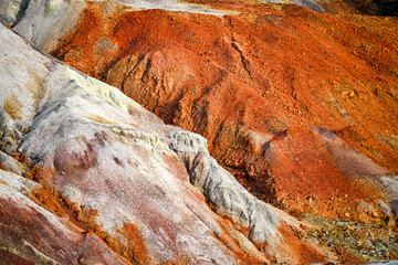 Earthy Red and Brown Striated Mineral Layers