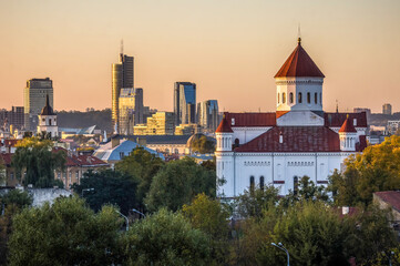 Obraz premium View of Vilnius in autumn, Lithuania
