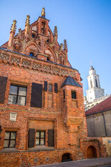 Fototapeta na wymiar Medieval house in Kaunas, Lithuania