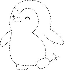 penguin tracing line