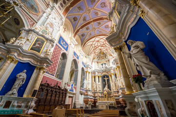 Cathedral-Basilica of St. Peter and St. Paul in Kaunas, Lithuania - obrazy, fototapety, plakaty