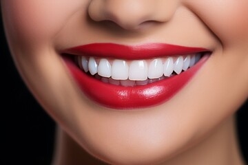 Obraz premium Optimal oral care. bright smile and teeth whitening at dental clinic for healthier teeth