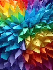 Fototapeta premium gay_pride_folded_rainbow_paper_background UHD WAllpaper