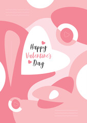 Happy Valentine's day creative flyer template design vector, love banner, Valentine's template design, modern and abstract pattern flyer template design 