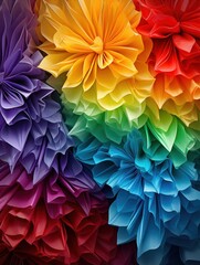 gay_pride_folded_rainbow_paper_background UHD WAllpaper