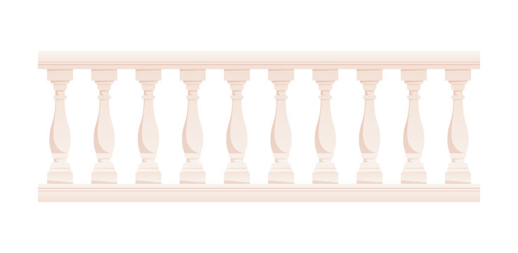 Stone balustrade with balusters for fencing vector