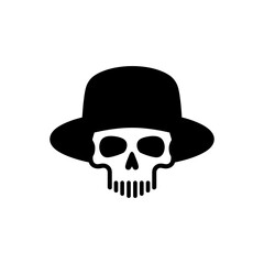 Hat on skull icon
