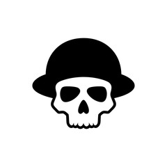 Hat on skull icon