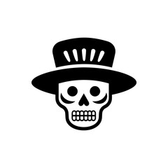 Hat on skull cinco icon