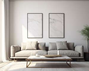 Frame mockup, ISO A paper size. Living room wall poster mockup. Interior mockup with house background