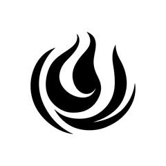 Searing spiral flame icon