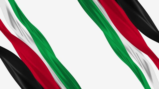 Kuwait National Day Background Animation with Kuwait Flag Waving