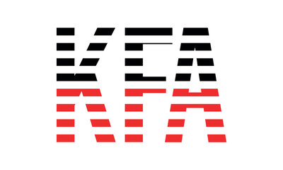 KFA three initial letter iconic line negative space minimal logo design vector template. monogram, abstract, wordmark, business, typography, minimalist, brand, company, flat, modern, unique, simple