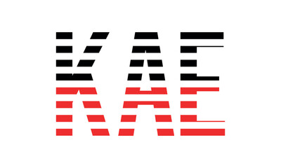 KAE three initial letter iconic line negative space minimal logo design vector template. monogram, abstract, wordmark, business, typography, minimalist, brand, company, flat, modern, unique, simple