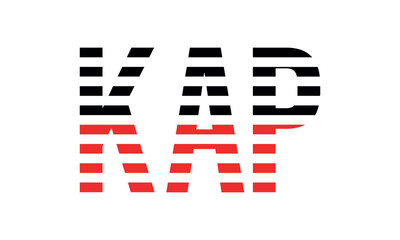 KAP three initial letter iconic line negative space minimal logo design vector template. monogram, abstract, wordmark, business, typography, minimalist, brand, company, flat, modern, unique, simple