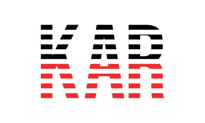 KAR three initial letter iconic line negative space minimal logo design vector template. monogram, abstract, wordmark, business, typography, minimalist, brand, company, flat, modern, unique, simple