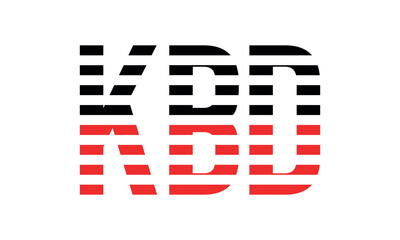 KBD three initial letter iconic line negative space minimal logo design vector template. monogram, abstract, wordmark, business, typography, minimalist, brand, company, flat, modern, unique, simple
