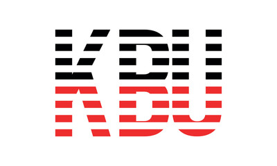 KBU three initial letter iconic line negative space minimal logo design vector template. monogram, abstract, wordmark, business, typography, minimalist, brand, company, flat, modern, unique, simple