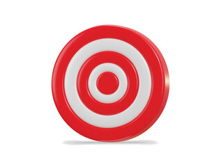 3d dart board icon for target vector illustration