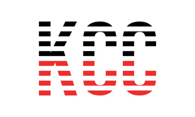 KCC three initial letter iconic line negative space minimal logo design vector template. monogram, abstract, wordmark, business, typography, minimalist, brand, company, flat, modern, unique, simple