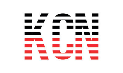 KCN three initial letter iconic line negative space minimal logo design vector template. monogram, abstract, wordmark, business, typography, minimalist, brand, company, flat, modern, unique, simple