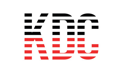 KDC three initial letter iconic line negative space minimal logo design vector template. monogram, abstract, wordmark, business, typography, minimalist, brand, company, flat, modern, unique, simple