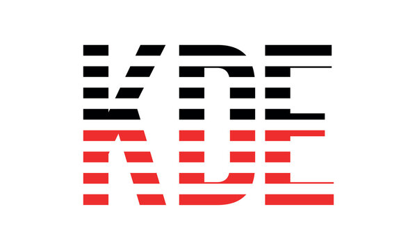 KDE three initial letter iconic line negative space minimal logo design vector template. monogram, abstract, wordmark, business, typography, minimalist, brand, company, flat, modern, unique, simple