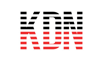 KDN three initial letter iconic line negative space minimal logo design vector template. monogram, abstract, wordmark, business, typography, minimalist, brand, company, flat, modern, unique, simple