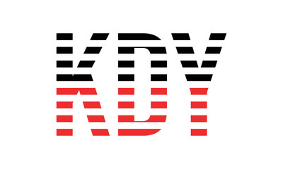 KDY three initial letter iconic line negative space minimal logo design vector template. monogram, abstract, wordmark, business, typography, minimalist, brand, company, flat, modern, unique, simple