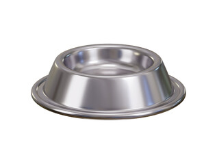 Food bowl stainless steel for dogs cats 3d render