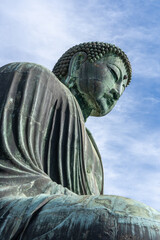 The statue of the Great Buddha of Kamakura in Kotokuin, Japan
