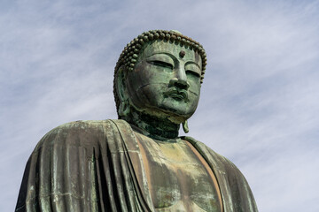The statue of the Great Buddha of Kamakura in Kotokuin, Japan