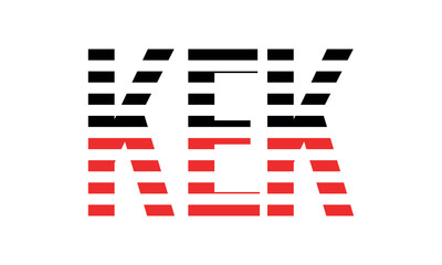 KEK three initial letter iconic line negative space minimal logo design vector template. monogram, abstract, wordmark, business, typography, minimalist, brand, company, flat, modern, unique, simple