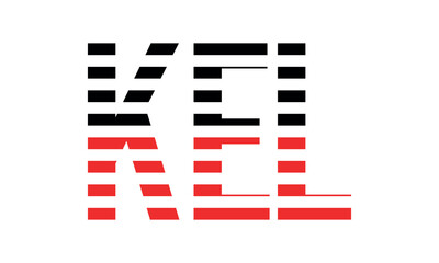 KEL three initial letter iconic line negative space minimal logo design vector template. monogram, abstract, wordmark, business, typography, minimalist, brand, company, flat, modern, unique, simple