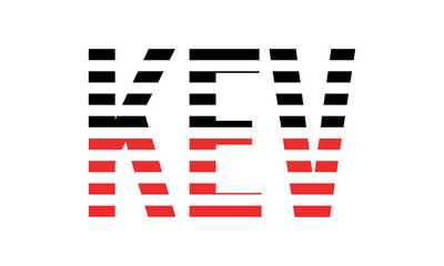 KEV three initial letter iconic line negative space minimal logo design vector template. monogram, abstract, wordmark, business, typography, minimalist, brand, company, flat, modern, unique, simple