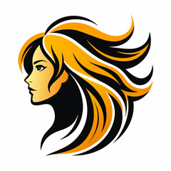 Premium style abstract hair saloon logo symbol. 