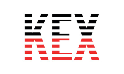 KEX three initial letter iconic line negative space minimal logo design vector template. monogram, abstract, wordmark, business, typography, minimalist, brand, company, flat, modern, unique, simple