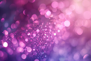 Bokeh; Pink and violet orbs with sparkling effect.
