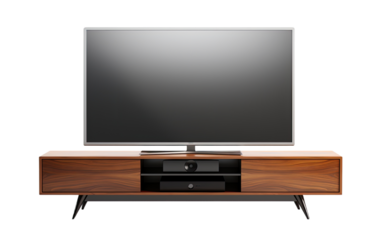 Modern Entertainment Hub on White or PNG Transparent Background.