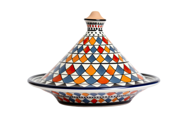 Moroccan Tagine Array on White or PNG Transparent Background.