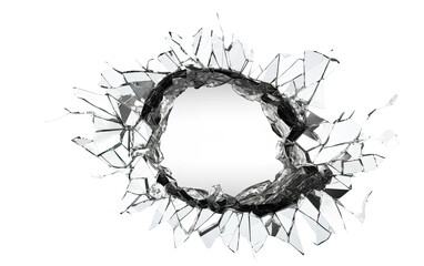 Shattered Mirror Chronicles on White or PNG Transparent Background. - obrazy, fototapety, plakaty