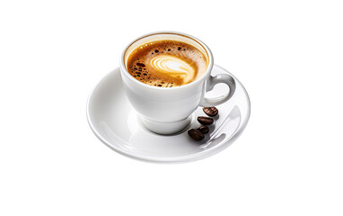 Italian Espresso Aromatic Bliss on White or PNG Transparent Background.