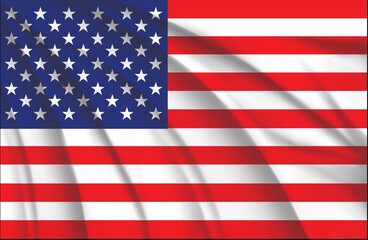 Fototapeta premium 3d illustration american flag on the background
