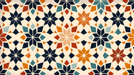 colorful Islamic mandala pattern background