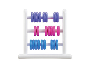 abacus vector icon for education and math concept 3d render