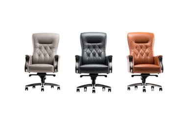 Metropolitan Professionalism Premium Office Chairs on White or PNG Transparent Background.