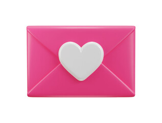 love latter icon 3d rendering vector illustration