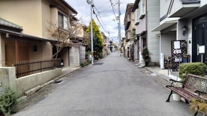 Obraz premium This is a scenery near Kyoto University and Yoshida Shrine in Kyoto, Japan.